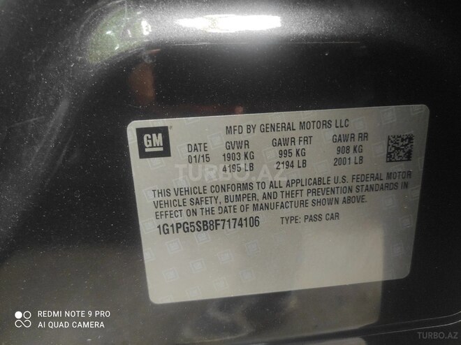 Chevrolet Cruze 2015, 230,669 km - 1.4 л - Bakı