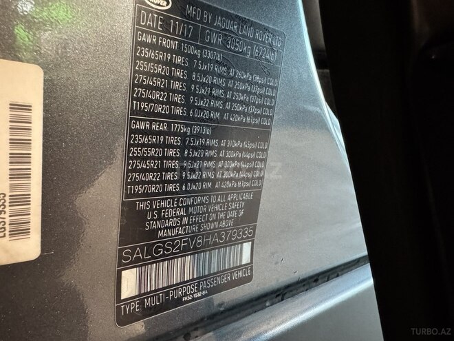 Land Rover Range Rover 2017, 168,000 km - 3.0 l - Bakı
