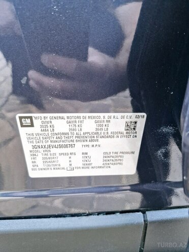 Chevrolet Equinox 2018, 114,000 km - 1.5 l - Şəmkir