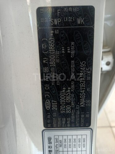 Kia K5 2017, 117,500 km - 2.0 l - Bakı