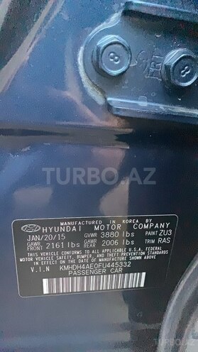 Hyundai Elantra 2015, 158,000 km - 1.8 л - Bakı