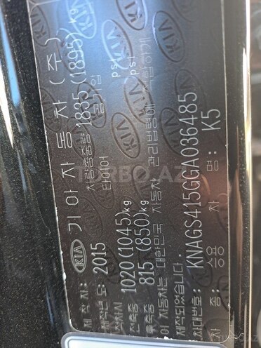 Kia K5 2015, 154,238 km - 1.7 l - Bakı