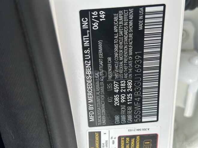 Mercedes C 300 2016, 116,171 km - 2.0 л - Bakı