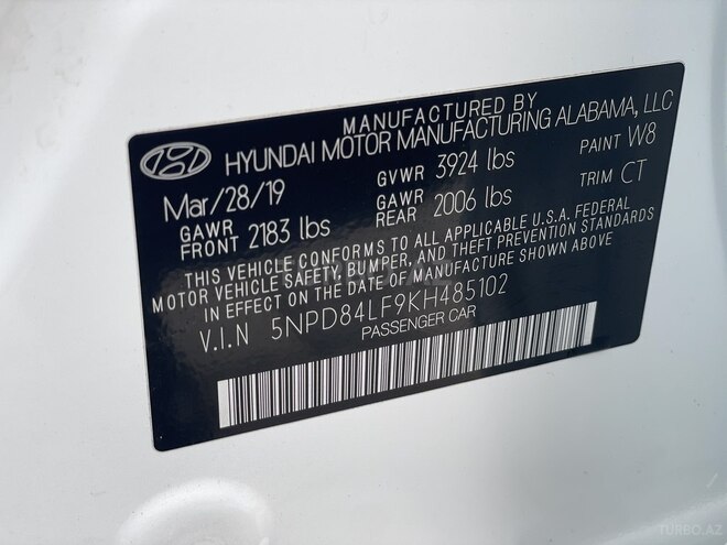 Hyundai Elantra 2019, 128,748 km - 2.0 л - Bakı