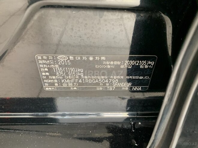 Hyundai Grandeur 2015, 130,000 km - 2.2 l - Bakı