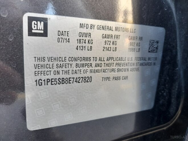 Chevrolet Cruze 2014, 935,694 km - 1.4 l - Bakı