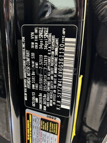 Hyundai Santa Fe 2015, 204,387 km - 2.0 l - Bakı