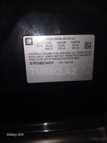 Chevrolet Cruze 2014, 194,000 km - 1.4 л - Bakı