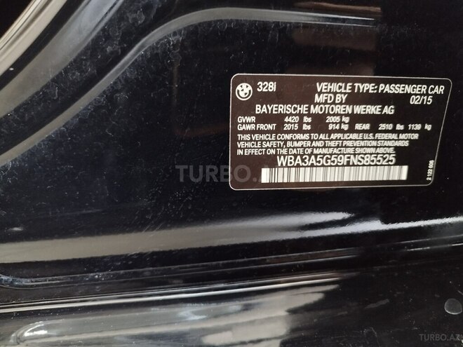 BMW 328 2015, 198,000 km - 2.0 l - Bakı