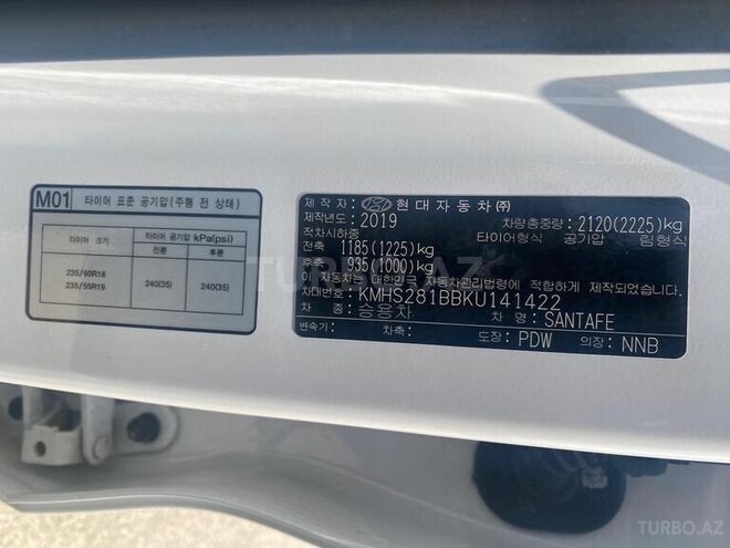 Hyundai Santa Fe 2019, 117,500 km - 2.2 l - Bakı