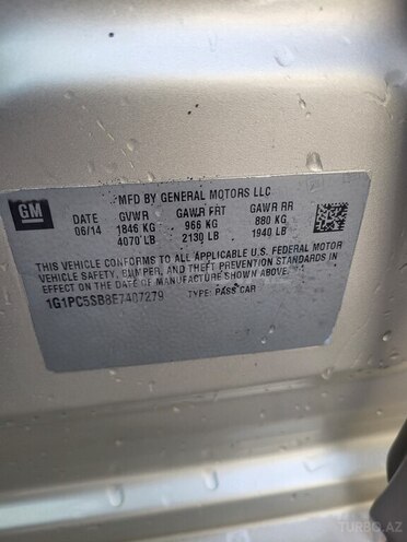 Chevrolet Cruze 2014, 480,309 km - 1.4 l - Bakı