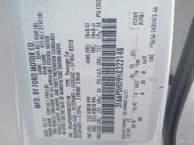 Ford Fusion (North America) 2017, 199,999 km - 1.5 л - Quba