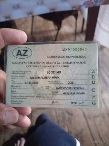 Nissan Almera 2001, 600,000 km - 2.2 l - Bakı