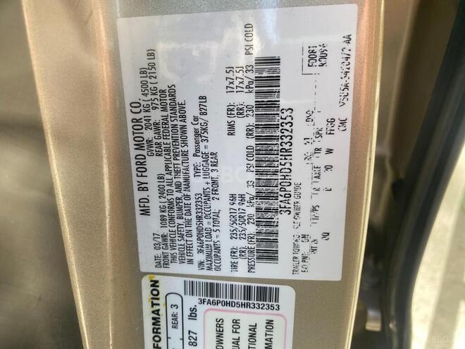 Ford Fusion (North America) 2017, 82,000 km - 1.5 л - Bakı