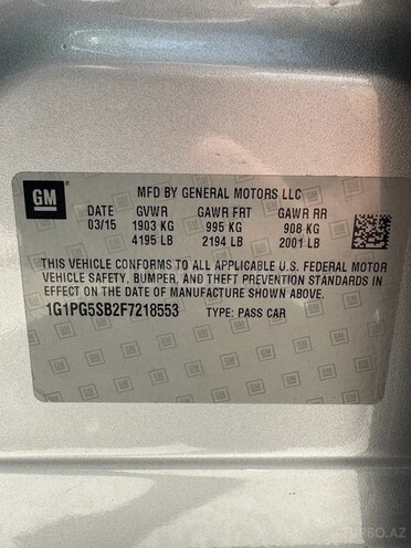 Chevrolet Cruze 2015, 185,900 km - 1.4 l - Bakı