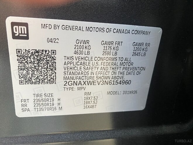 Chevrolet Equinox 2022, 15,000 km - 1.5 l - Bakı