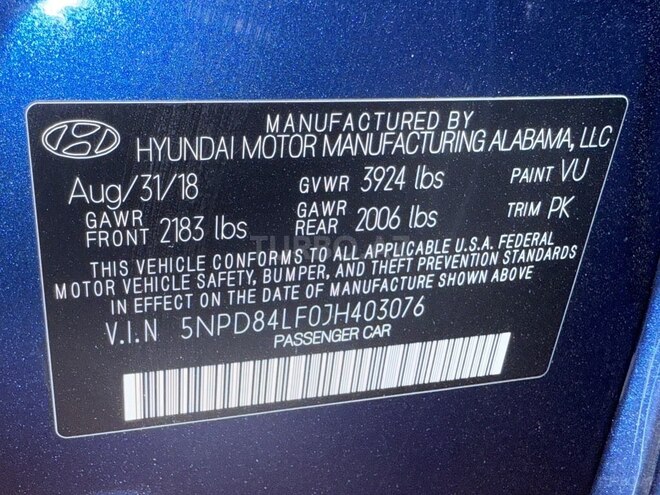 Hyundai Elantra 2018, 104,000 km - 2.0 l - Bakı