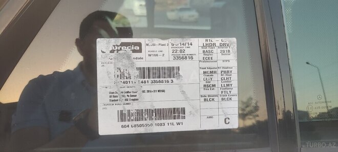 Mercedes ML 400 4MATIC 2014, 178,000 km - 3.0 л - Bakı