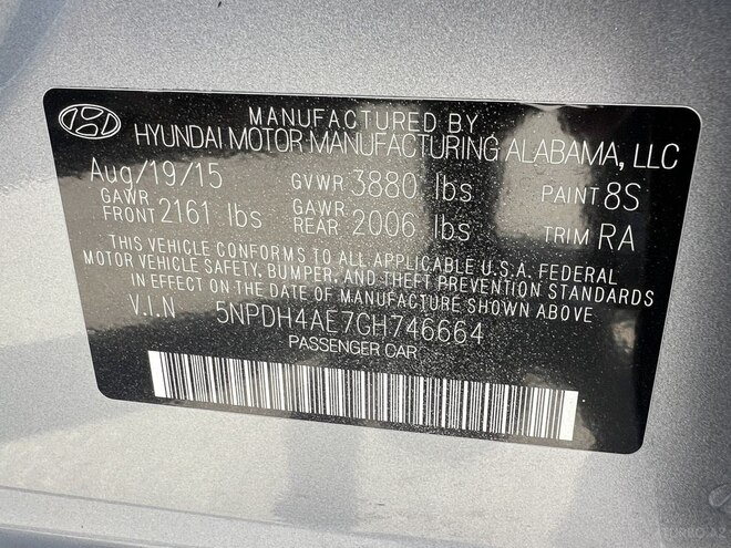 Hyundai Elantra 2015, 178,124 km - 1.8 l - Bakı