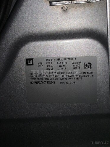 Chevrolet Cruze 2012, 286,421 km - 1.4 l - Masallı