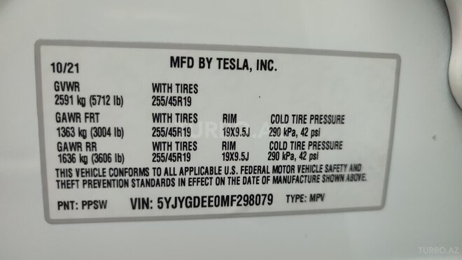 Tesla Model Y 2021, 56,800 km - 0.0 l - Bakı