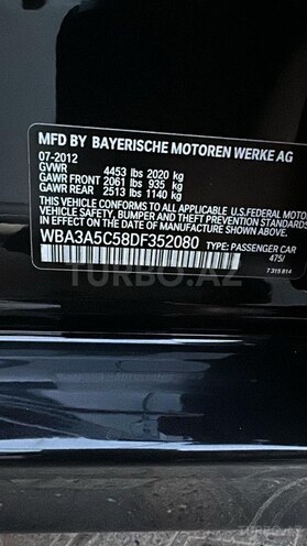 BMW 328 2012, 100,000 km - 2.0 l - Bakı