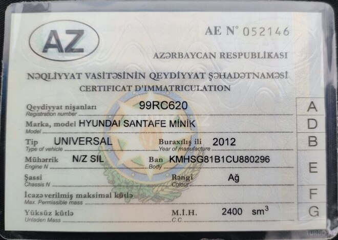 Hyundai Santa Fe 2012, 272,000 km - 2.4 l - Bakı