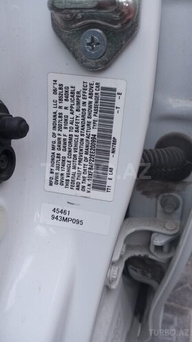 Honda Civic 2014, 50,249 km - 1.5 l - Bakı