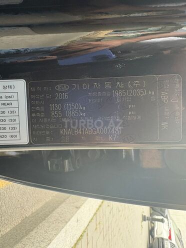 Kia K7 2016, 118,000 km - 2.2 l - Bakı