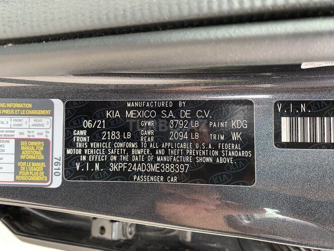 Kia Forte 2021, 35,516 km - 2.0 l - Bakı