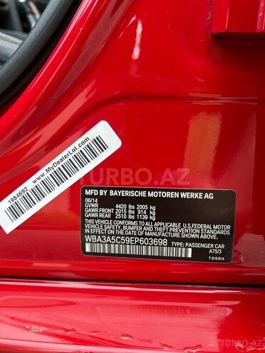 BMW 328 2014, 168,000 km - 2.0 l - Bakı