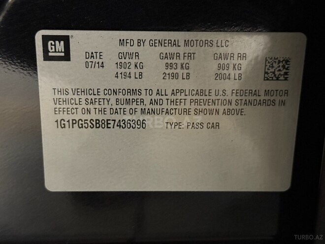Chevrolet Cruze 2014, 178,000 km - 1.4 л - Gəncə
