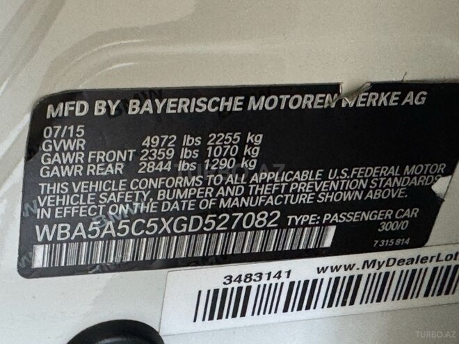 BMW 528 2015, 133,000 km - 2.0 l - Bakı