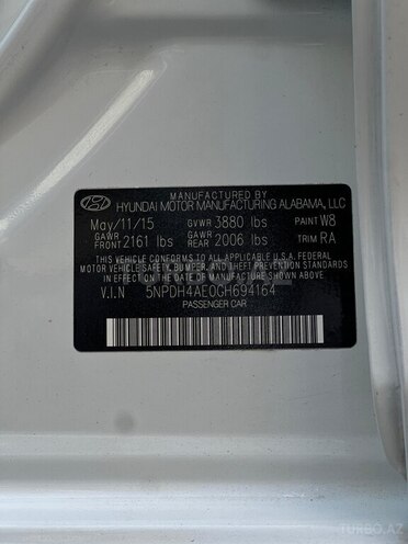 Hyundai Elantra 2015, 107,000 km - 1.8 л - Bakı