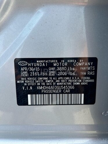Hyundai Elantra 2015, 103,525 km - 1.8 l - Bakı