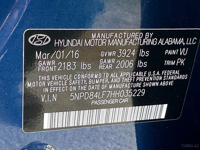 Hyundai Elantra 2016, 199,559 km - 2.0 l - Bakı