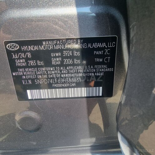 Hyundai Elantra 2018, 18,000 km - 2.0 l - Bakı
