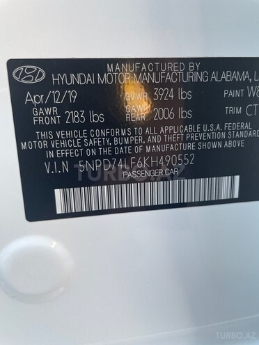 Hyundai Elantra 2019, 89,700 km - 2.0 l - Bakı
