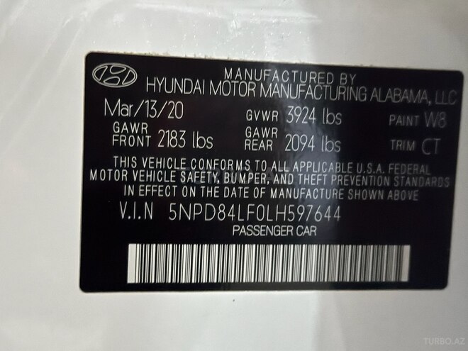 Hyundai Elantra 2020, 129,000 km - 2.0 л - Bakı
