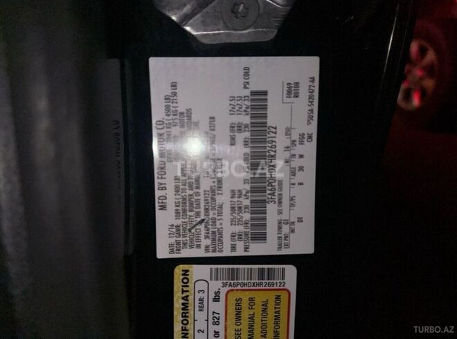 Ford Fusion (North America) 2017, 96,000 km - 1.5 л - Bakı