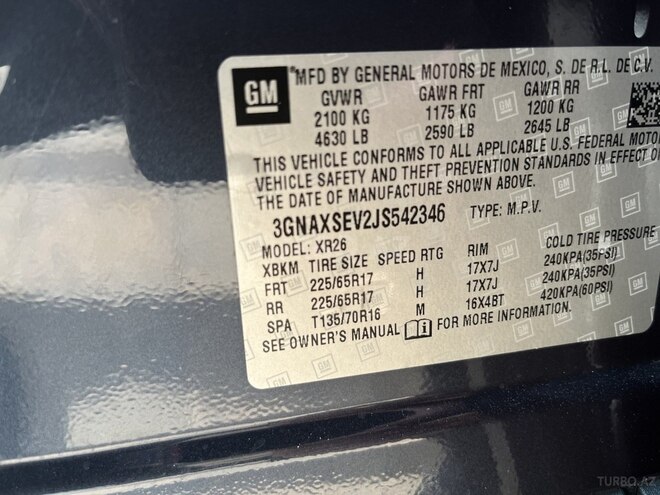 Chevrolet Equinox 2018, 140,000 km - 1.5 л - Bakı