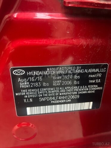 Hyundai Elantra 2016, 133,576 km - 2.0 л - Bakı