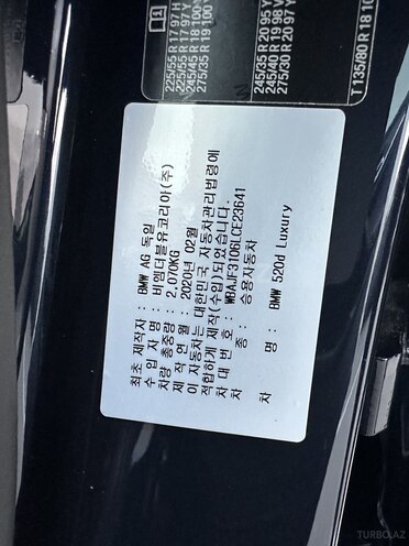 BMW 520 2020, 115,000 km - 2.0 l - Bakı