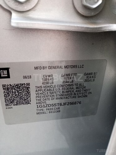 Chevrolet Malibu 2018, 144,841 km - 1.5 l - Bakı