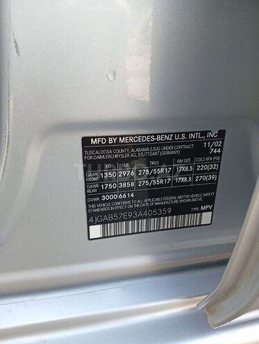 Mercedes ML 320 4MATIC 2002, 281,635 km - 3.2 л - Bakı