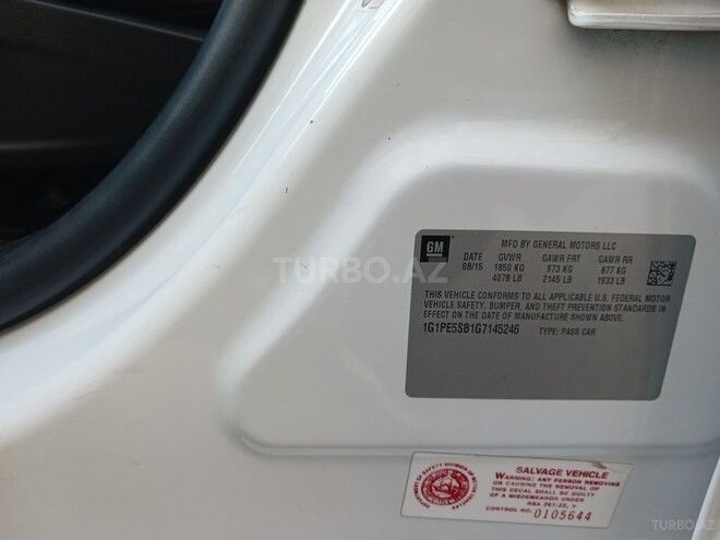 Chevrolet Cruze 2015, 187,000 km - 1.4 l - Bakı