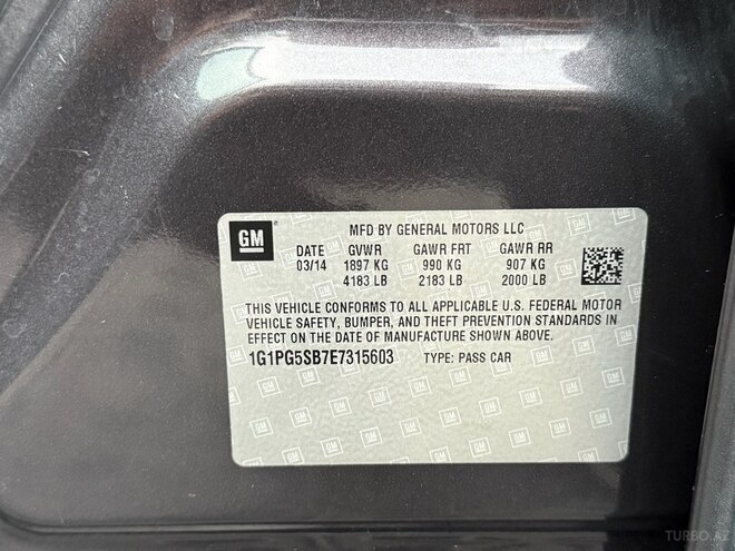 Chevrolet Cruze 2014, 241,000 km - 1.4 l - Gəncə