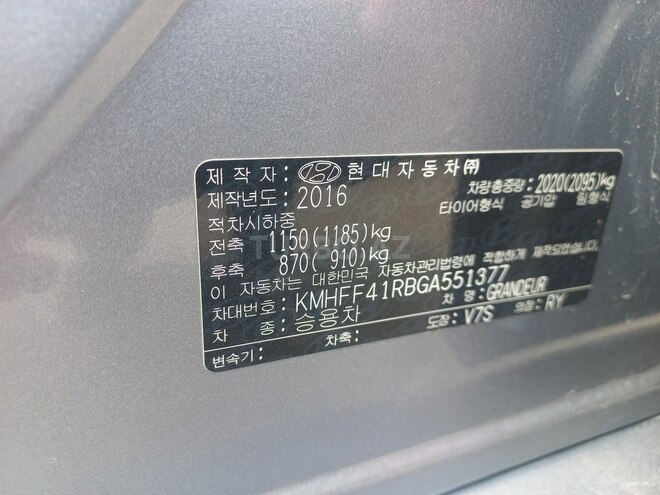 Hyundai Grandeur 2016, 190,000 km - 2.2 l - Bakı