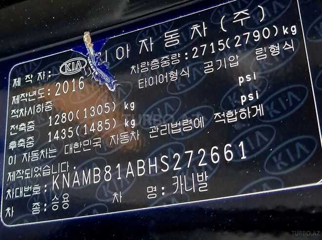 Kia Carnival 2016, 226,000 km - 2.2 l - Bakı