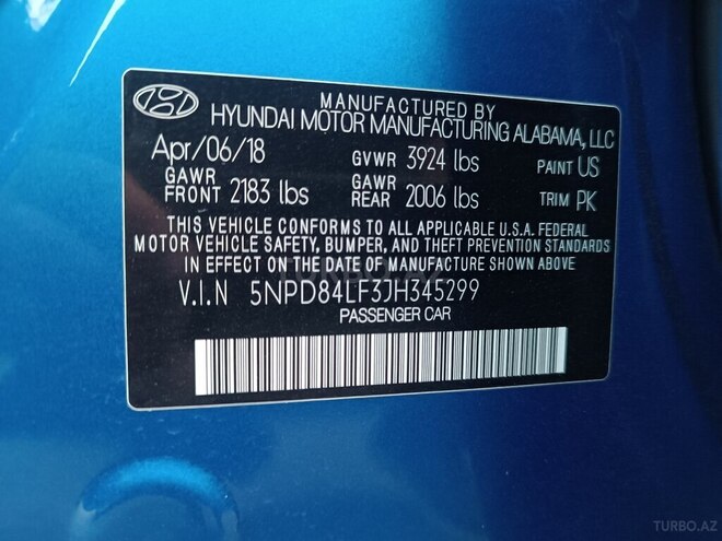 Hyundai Elantra 2018, 130,357 km - 2.0 л - Bakı